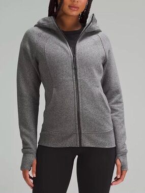 Lululemon Scuba Full-Zip Hoodie Plush Special Edition Heathered Grey Size 6